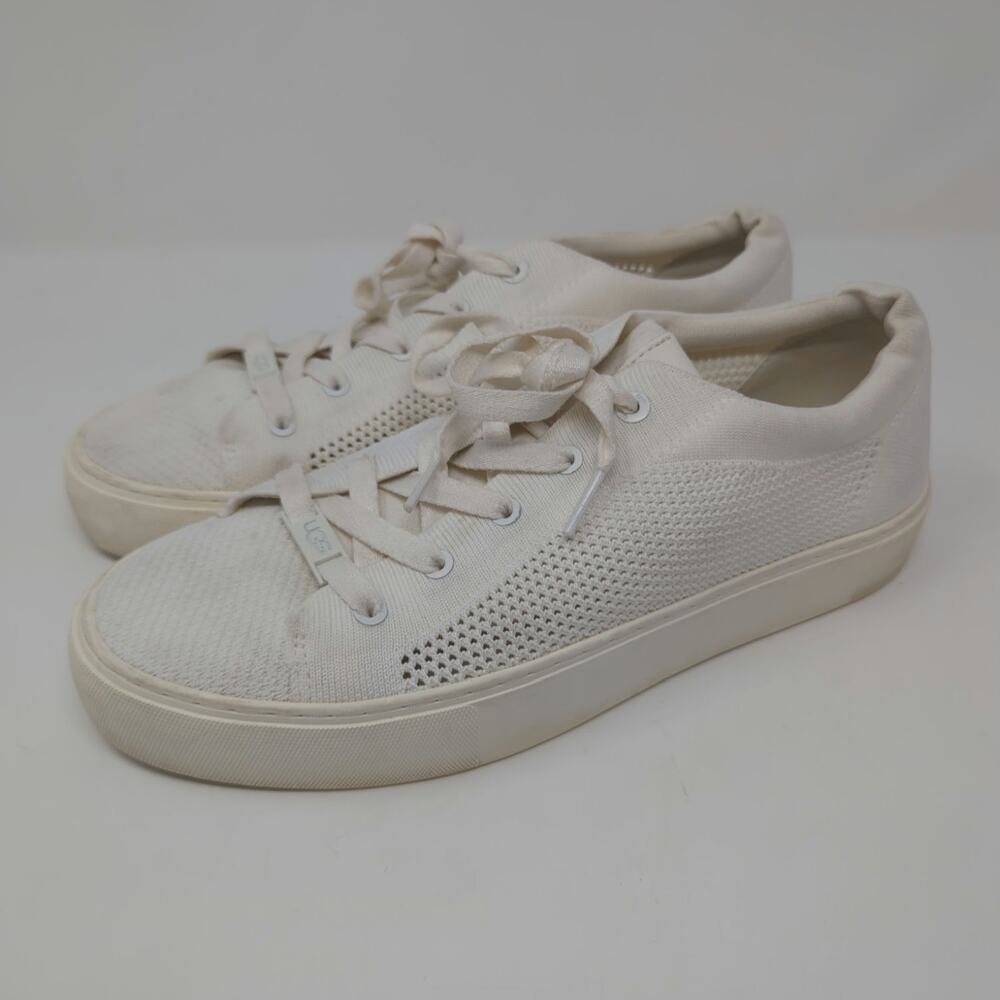 UGG Womens Zilo Knit White Casual Shoes Sneakers Womens Size 10